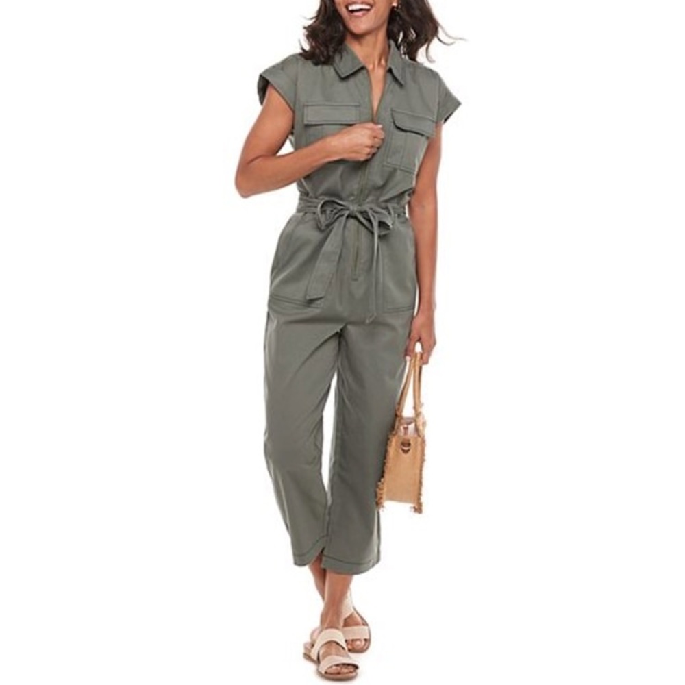 SONOMA Goods for Life + Now & Gen Green Utility Crop Jumpsuit